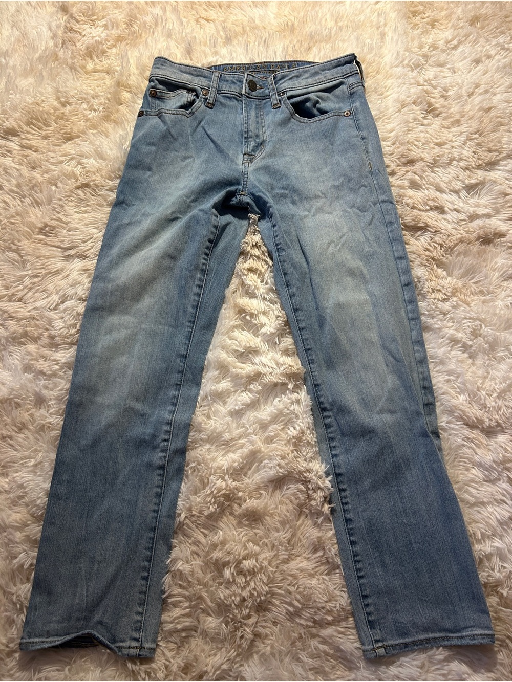 American Eagle Outfitters Light Wash Straight Jeans